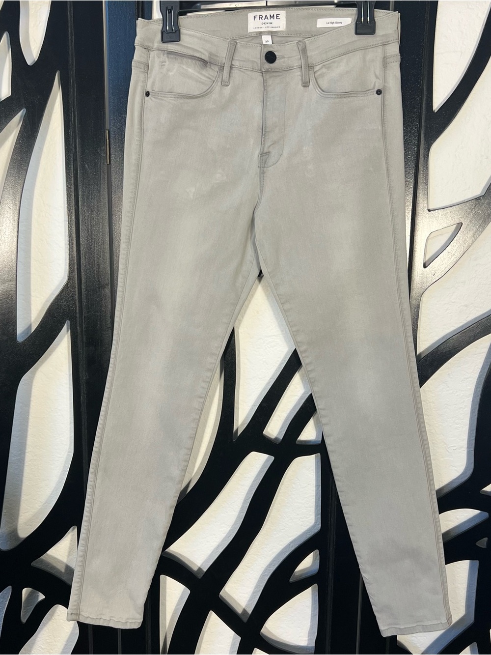 Frame Le High Skinny Light Grey Jeans Women's 30 Cottage Normcore Minimalist